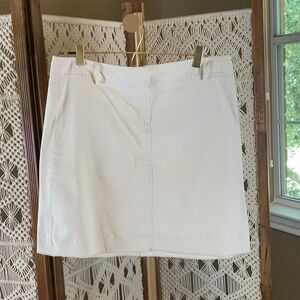 Theory cream white cotton skirt size‎ large waist 34 size 14 raw hem